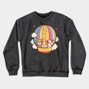 3 Puppies in a Balloon Crewneck Sweatshirt